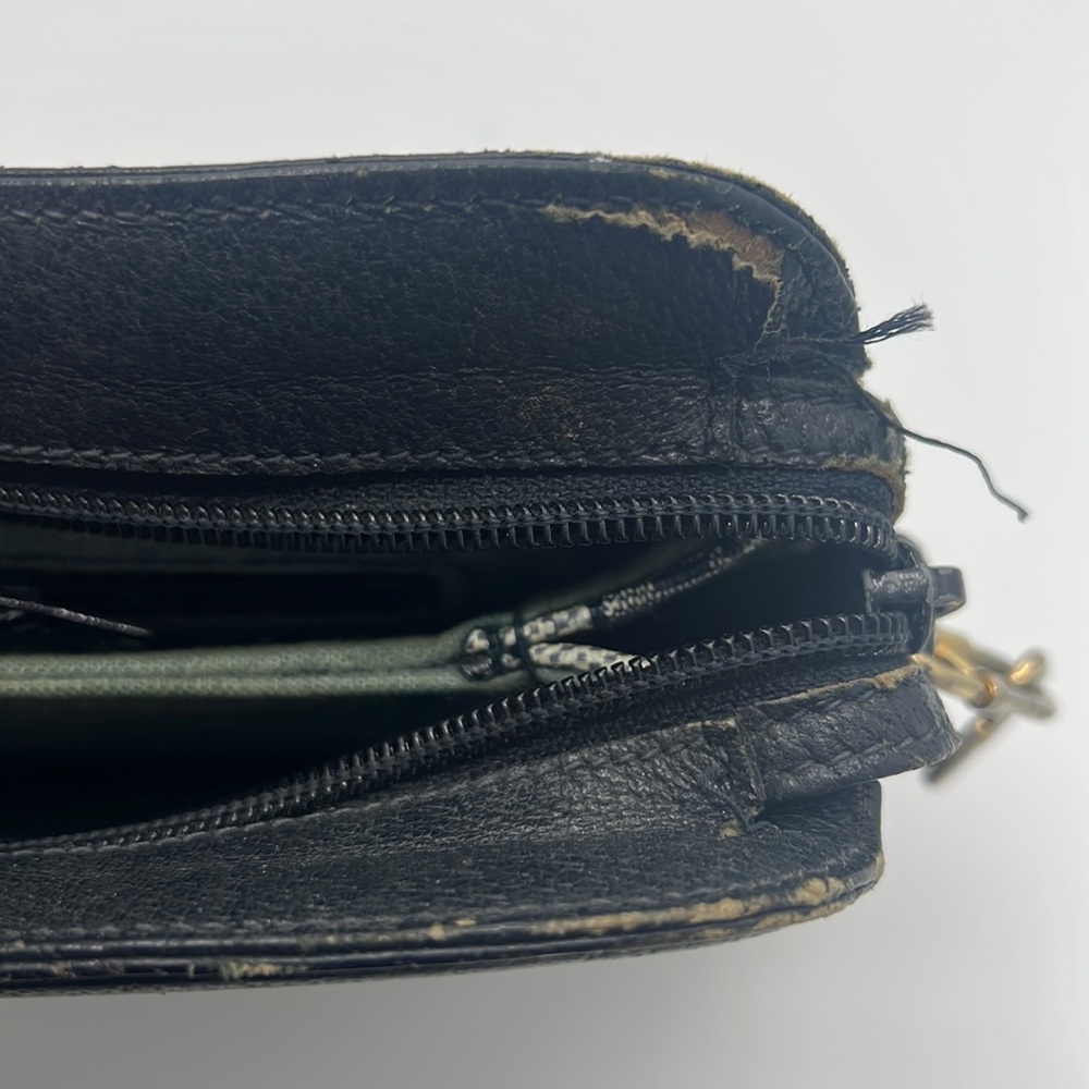 GUCCI GG Sherry Line Canvas Shoulder Bag Navy Blue vintage - Picture 7 of 11